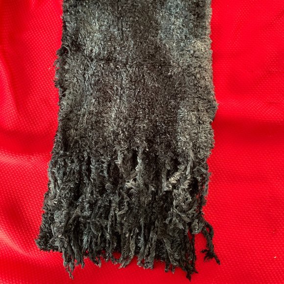 PICK 4 , GET 1 FREE.   Scarf, wool, Warm Black & Grey, - Picture 4 of 4